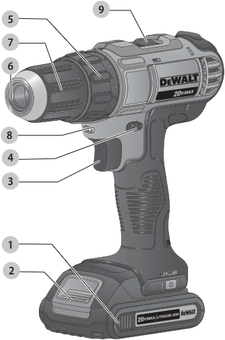 Drill diagram with labeled components