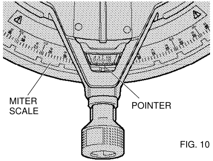 Miter scale and pointer