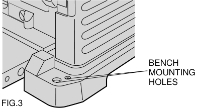 Bench mounting holes