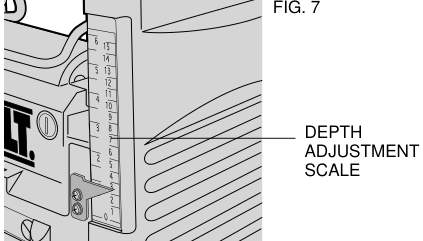 Depth adjustment scale