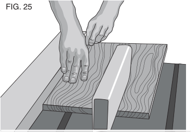 Figure 27: Holding Work Piece Flat Against the Table