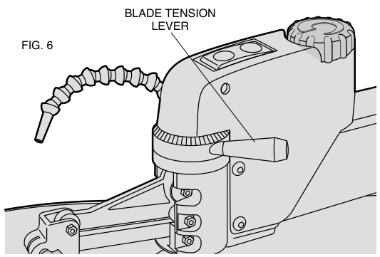 Blade tension lever