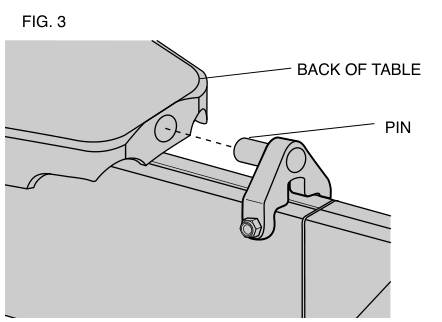 Material hold-down diagram