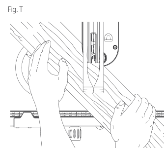 Diagram of saw blade and wood positioning