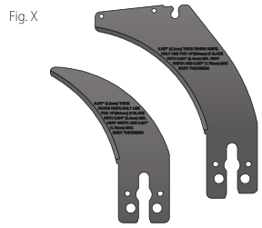 Splitter and riving knife selection