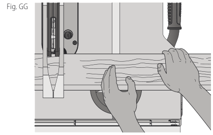 Table saw blade adjustment