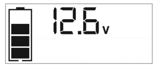 Battery Status Icon with Voltage